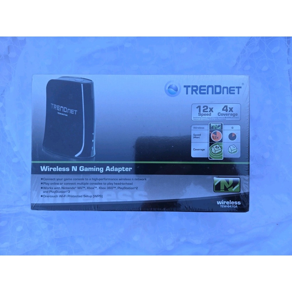 TRENDnet TEW-647GA Wireless N Gaming Adapter Black 300Mbps NEW Sealed